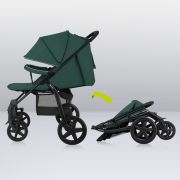 Lionelo - Carucior sport Annet Plus, De la nastere, Cu accesorii si capotina XXL reglabila, 0 - 22 Kg, Conform cu standardele europene de securitate EN1888-1 si EN1888-2, Verde BYNLO-ANNET_PLUS_GREEN_FOREST