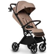 Lionelo - Carucior sport Cloe, De la nastere, Cu accesorii, Cadru din aluminiu, 0-22 kg, Usor, Pliabil cu o singura mana, Ideal pentru toate tipurile de suprafete, Bej BYNLO-CLOE_BEIGE_SAND