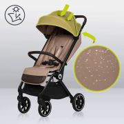 Lionelo - Carucior sport Cloe, De la nastere, Cu accesorii, Cadru din aluminiu, 0-22 kg, Usor, Pliabil cu o singura mana, Ideal pentru toate tipurile de suprafete, Bej BYNLO-CLOE_BEIGE_SAND