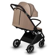 Lionelo - Carucior sport Cloe, De la nastere, Cu accesorii, Cadru din aluminiu, 0-22 kg, Usor, Pliabil cu o singura mana, Ideal pentru toate tipurile de suprafete, Bej BYNLO-CLOE_BEIGE_SAND