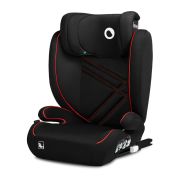 Lionelo - Scaun auto, Hugo i-Size, Universal, Orientare in directia sensului de mers, Reglabil, Conform standardului de securitate R129, 100-150 cm, 4-12 ani, Rosu BYNLO-HUGO_I-SIZE_SPORTY_BLACK_RED