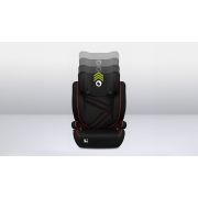Lionelo - Scaun auto, Hugo i-Size, Universal, Orientare in directia sensului de mers, Reglabil, Conform standardului de securitate R129, 100-150 cm, 4-12 ani, Rosu BYNLO-HUGO_I-SIZE_SPORTY_BLACK_RED