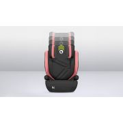 Lionelo - Scaun auto, Hugo i-Size, Universal, Orientare in directia sensului de mers, Reglabil, Conform standardului de securitate R129, 100-150 cm, 4-12 ani, Roz BYNLO-HUGO_I-SIZE_PINK_BABY