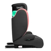 Lionelo - Scaun auto, Hugo i-Size, Universal, Orientare in directia sensului de mers, Reglabil, Conform standardului de securitate R129, 100-150 cm, 4-12 ani, Roz BYNLO-HUGO_I-SIZE_PINK_BABY