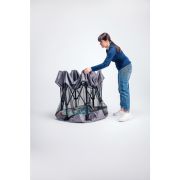 Lionelo - Tarc de joaca Roel, Pliere ultra-compacta, Conform cu standardul europeane de securitate EN12227, Multicolor BYNLO-ROEL_GREY_MULTICOLOR