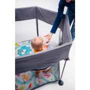 Lionelo - Tarc de joaca Roel, Pliere ultra-compacta, Conform cu standardul europeane de securitate EN12227, Multicolor BYNLO-ROEL_GREY_MULTICOLOR