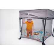 Lionelo - Tarc de joaca Roel, Pliere ultra-compacta, Conform cu standardul europeane de securitate EN12227, Multicolor BYNLO-ROEL_GREY_MULTICOLOR