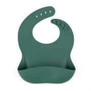 Petite&Mars - Baveta moale Take&Match, Reglabil, Cu buzunar colector, Silicon, Fara BPA, 6 luni+, Verde BYN706817