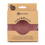 Petite&Mars - Bol Take&Match, Cu ventuza, Silicon, Fara BPA, 450 ml, 6 luni+, Roz BYN718820