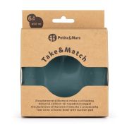 Petite&Mars - Bol Take&Match, Cu ventuza, Silicon, Fara BPA, 450 ml, 6 luni+, Verde BYN718817