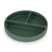 Petite&Mars - Farfurie compartimentata Take&Match, Rotunda, Cu ventuza si 3 compartimente, Silicon, Fara BPA, 500 ml, 6 luni+, Verde BYN715817