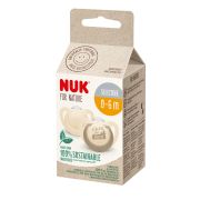 Suzeta Nuk for Nature Silicon M1, 0-6 luni, Set 2 Bucati, Crem ERFMAR-N9884