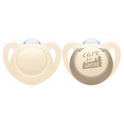 Suzeta Nuk for Nature Silicon M3, 18-36 luni, Set 2 Bucati, Crem ERFMAR-N9624
