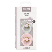 Bibs - set 2 suzete colour latex, tetina rotunda, 0 luni +-haze/blossom bbb110279