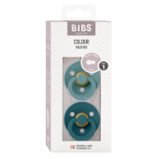 Bibs - set 2 suzete colour latex, tetina rotunda, 0 luni +-island sea/forest lake bbb110432