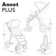 Lionelo - Carucior sport Annet Plus, De la nastere, Cu accesorii si capotina XXL reglabila, 0 - 22 Kg, Conform cu standardele europene de securitate EN1888-1 si EN1888-2, Verde BYNLO-ANNET_PLUS_GREEN_FOREST