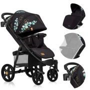 Lionelo - Carucior sport Annet Plus, Editie limitata, De la nastere, Cu accesorii si capotina XXL reglabila, 0 - 22 Kg, Conform cu standardele europene de securitate EN1888-1 si EN1888-2, Negru BYNLO-ANNET_PLUS_GOLDEN_MOMENTS