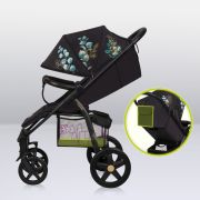 Lionelo - Carucior sport Annet Plus, Editie limitata, De la nastere, Cu accesorii si capotina XXL reglabila, 0 - 22 Kg, Conform cu standardele europene de securitate EN1888-1 si EN1888-2, Negru BYNLO-ANNET_PLUS_GOLDEN_MOMENTS