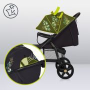 Lionelo - Carucior sport Annet Plus, Editie limitata, De la nastere, Cu accesorii si capotina XXL reglabila, 0 - 22 Kg, Conform cu standardele europene de securitate EN1888-1 si EN1888-2, Negru BYNLO-ANNET_PLUS_GOLDEN_MOMENTS