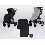 Lionelo - Carucior sport Annet Plus, Editie limitata, De la nastere, Cu accesorii si capotina XXL reglabila, 0 - 22 Kg, Conform cu standardele europene de securitate EN1888-1 si EN1888-2, Negru BYNLO-ANNET_PLUS_GOLDEN_MOMENTS