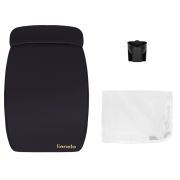 Lionelo - Carucior sport Annet Plus, Editie limitata, De la nastere, Cu accesorii si capotina XXL reglabila, 0 - 22 Kg, Conform cu standardele europene de securitate EN1888-1 si EN1888-2, Negru BYNLO-ANNET_PLUS_GOLDEN_MOMENTS