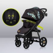 Lionelo - Carucior sport Annet Plus, Editie limitata, De la nastere, Cu accesorii si capotina XXL reglabila, 0 - 22 Kg, Conform cu standardele europene de securitate EN1888-1 si EN1888-2, Negru BYNLO-ANNET_PLUS_GOLDEN_MOMENTS