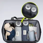 Lionelo - Geanta pentru mamici Ida Cu multiple compartimente, Negru BYNLO-IDA_BLACK_ONYX