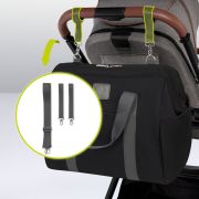 Lionelo - Geanta pentru mamici Ida Cu multiple compartimente, Negru BYNLO-IDA_BLACK_ONYX
