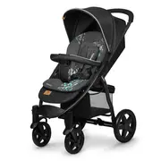 Lionelo - Insertie carucior, Editie limitata, Ajustabila pentru fiecare carucior, Cu orificii pentru centurile de siguranta, Cu imprimeu fata-verso, Din material hidrofob, 48x72x1 cm, Gri BYNLO-SEATLINER_GOLDEN_MOMENTS_GREY