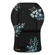 Lionelo - Insertie carucior, Editie limitata, Ajustabile pentru fiecare carucior, Cu orificii pentru centurile de siguranta, Cu imprimeu fata-verso, Din material hidrofob, 48x72x1 cm, Negru BYNLO-SEATLINER_GOLDEN_MOMENTS_BLACK