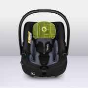 Lionelo - Soica auto i-Size Astrid, Include baza Isofix, 0-13 Kg, 40-87 cm, Cu maner si capotina reglabile, Cu protectie laterala avansata, Salteluta confortabila , Conform cu R129, Negru/Gri BYNLO-ASTRID_I-SIZE_BLACK_GREY+BASE_BLACK
