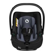 Lionelo - Soica auto i-Size Astrid, Include baza Isofix, 0-13 Kg, 40-87 cm, Cu maner si capotina reglabile, Cu protectie laterala avansata, Salteluta confortabila , Conform cu R129, Negru/Gri BYNLO-ASTRID_I-SIZE_BLACK_GREY+BASE_BLACK
