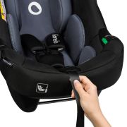 Lionelo - Soica auto i-Size Astrid, Include baza Isofix, 0-13 Kg, 40-87 cm, Cu maner si capotina reglabile, Cu protectie laterala avansata, Salteluta confortabila , Conform cu R129, Negru/Gri BYNLO-ASTRID_I-SIZE_BLACK_GREY+BASE_BLACK