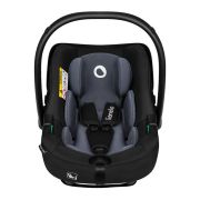 Lionelo - Soica auto i-Size Astrid, Include baza Isofix, 0-13 Kg, 40-87 cm, Cu maner si capotina reglabile, Cu protectie laterala avansata, Salteluta confortabila , Conform cu R129, Negru/Gri BYNLO-ASTRID_I-SIZE_BLACK_GREY+BASE_BLACK