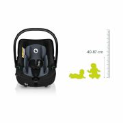 Lionelo - Soica auto i-Size Astrid, Include baza Isofix, 0-13 Kg, 40-87 cm, Cu maner si capotina reglabile, Cu protectie laterala avansata, Salteluta confortabila , Conform cu R129, Negru/Gri BYNLO-ASTRID_I-SIZE_BLACK_GREY+BASE_BLACK