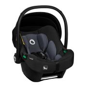 Lionelo - Soica auto i-Size Astrid, Include baza Isofix, 0-13 Kg, 40-87 cm, Cu maner si capotina reglabile, Cu protectie laterala avansata, Salteluta confortabila , Conform cu R129, Negru/Gri BYNLO-ASTRID_I-SIZE_BLACK_GREY+BASE_BLACK