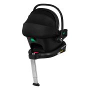 Lionelo - Soica auto i-Size Astrid, Include baza Isofix, 0-13 Kg, 40-87 cm, Cu maner si capotina reglabile, Cu protectie laterala avansata, Salteluta confortabila , Conform cu R129, Negru/Gri BYNLO-ASTRID_I-SIZE_BLACK_GREY+BASE_BLACK