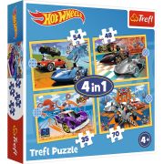 PUZZLE TREFL 4IN1 HOT WHEELS VEHICULE VIV34627