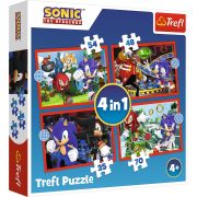 PUZZLE TREFL 4IN1 SONIC AVENTURILE LUI SONIC VIV34625