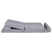 Playset Modular Canapea Premium Velur Reiat   Corduroy  Spuma ,   Gri Pjbsdps01ie