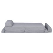 Playset Modular Canapea Premium Velur Reiat   Corduroy  Spuma ,   Gri Pjbsdps01ie
