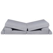 Playset Modular Canapea Premium Velur Reiat   Corduroy  Spuma ,   Gri Pjbsdps01ie