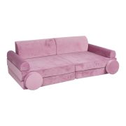 Playset Modular Canapea Premium Velvet Spuma ,   Roz Pjbsdp02ie
