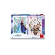Puzzle 2 in 1 - anna si elsa (2 x 77 piese)