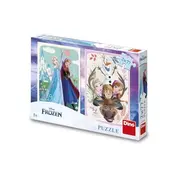 Puzzle 2 in 1 - anna si elsa (2 x 77 piese)