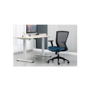 Scaun birou egonomic sl q328, mesh, inaltime reglabila, roti pivotante, cadru polipropilena, 136 kg, negru/albastru drm10256