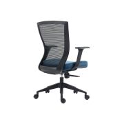 Scaun birou egonomic sl q328, mesh, inaltime reglabila, roti pivotante, cadru polipropilena, 136 kg, negru/albastru drm10256