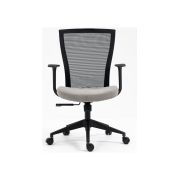 Scaun birou egonomic sl q328, mesh, inaltime reglabila, roti pivotante, cadru polipropilena, 136 kg, negru/gri drm10257