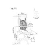 Scaun birou egonomic sl q346 gri drm10259