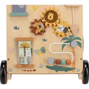 Antepremergator cu multiple activitati, Din lemn, My First Steps, 31.8 x 26.5 x45.5 cm, Free2Play, Safari BYN80593